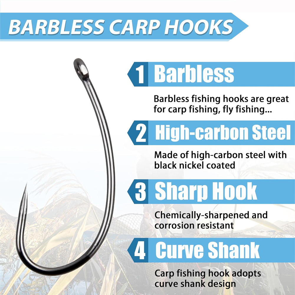 180PCS Barbless Fishing Hooks  - đánh giá và giá Fishing Hook Assortment
