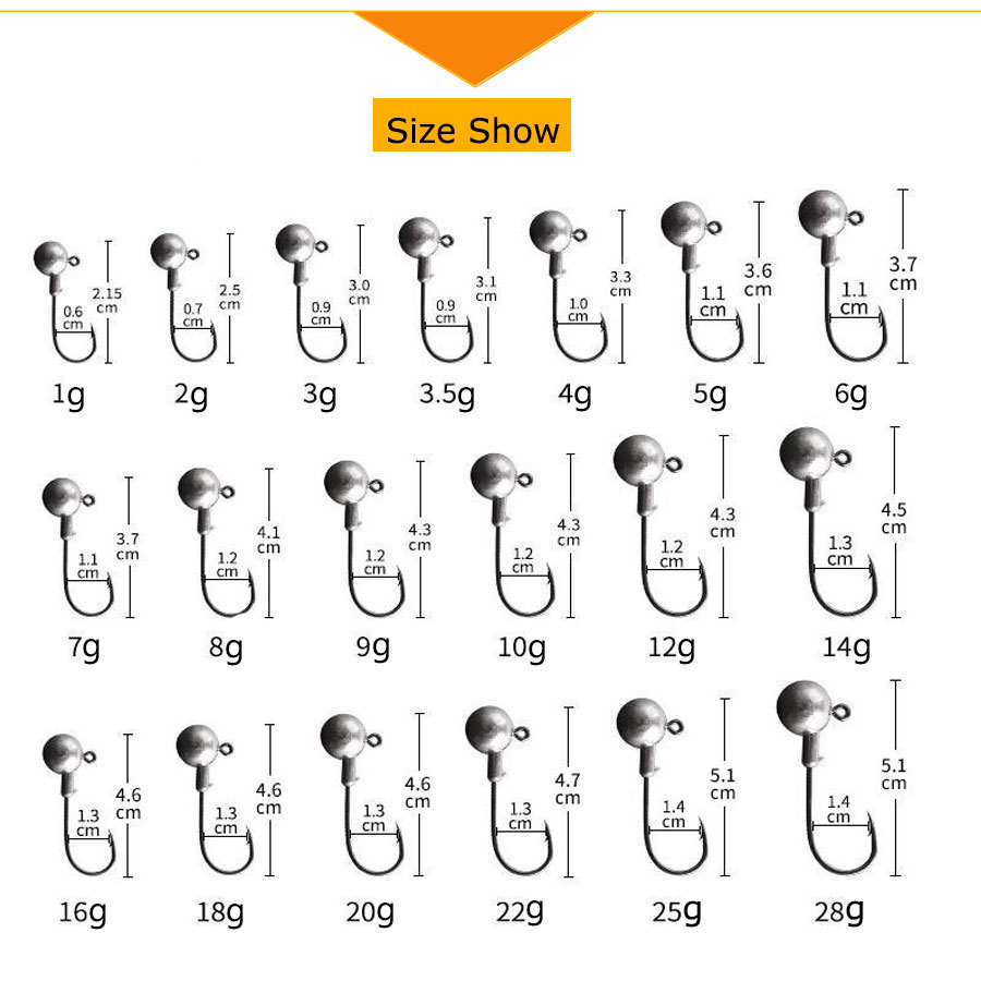 1g 2g 3g 4g 5g 10g 20g 22g 25g - đánh giá và giá Fishing Hook Offset